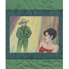 ladies_fitted_babydoll - oil painting of cloudy character and bar girl from pre WWII Germany.