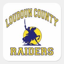 Loudoun County Raiders Square Stickers
