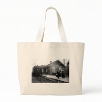 Louis Pesha Ann Arbor Railroad Depot Shepherd, MI Canvas Bags