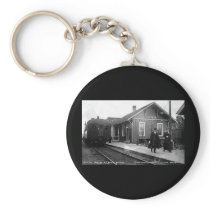 Louis Pesha Ann Arbor Railroad Depot Shepherd, MI Key Chains