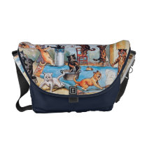 Louis Wain - Funny Anthropomorphic Cats Cleaning Commuter Bags