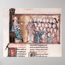 Louis X  Stubborn Giving the Charter to Poster