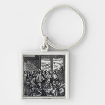 Louis XIII  back from the siege of La Rochelle Key Chains