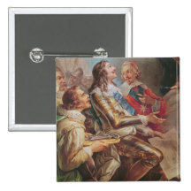 Louis XIII  dedicating the Church of Notre-Dame Button