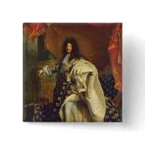 Louis XIV in Royal Costume, 1701 Pinback Buttons