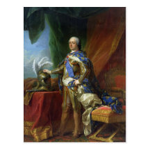 Louis XV  King of France & Navarre, 1750 Postcard