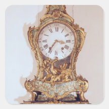 Louis XV style cartel clock Square Sticker