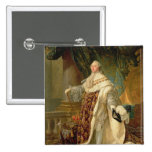 Louis XVI (1754-93) (oil on canvas) Pinback Button