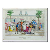 Louis XVI  and his family taken to the Temple Postcards