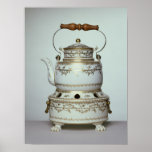 Louis XVI porcelain kettle and stand made in Posters