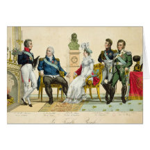 Louis XVIII  and his Family Card