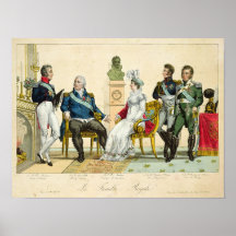 Louis XVIII  and his Family Print
