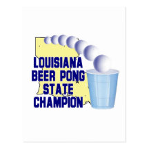 Louisiana Beer Pong Champion Postcard