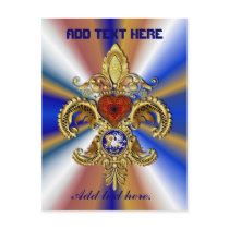 Louisiana Bicentennial Flor de lis View Hints Postcard