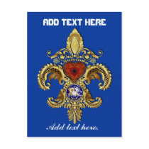 Louisiana Bicentennial Flor de lis View Hints Postcards