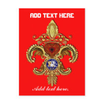 Louisiana Bicentennial Flor de lis View Hints Postcards