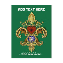 Louisiana Bicentennial Flor de lis View Hints Postcard