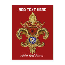 Louisiana Bicentennial Flor de lis View Hints Postcard