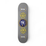 Louisiana Bicentennial Mardi Gras Logo View Hint Skateboard