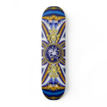 Louisiana Bicentennial Mardi Gras Logo View Hint Skate Deck