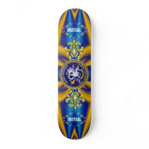 Louisiana Bicentennial Mardi Gras Logo View Hint Skate Board Deck