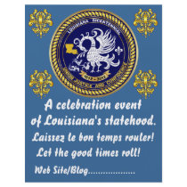 Louisiana Bicentennial  Mardi Gras Party See Notes Flyers