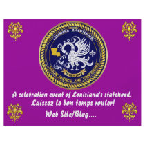 Louisiana Bicentennial  Mardi Gras Party See Notes Flyers