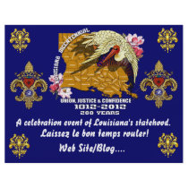 Louisiana Bicentennial  Mardi Gras Party See Notes Full Color Flyer