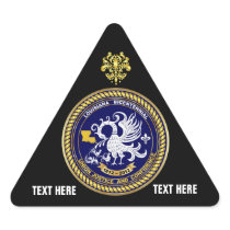 Louisiana Bicentennial Mardi Gras View Hints Triangle Stickers