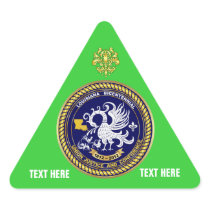Louisiana Bicentennial Mardi Gras View Hints Triangle Stickers