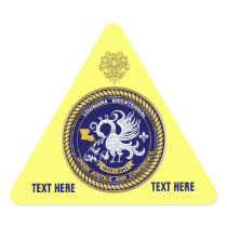 Louisiana Bicentennial Mardi Gras View Hints Triangle Stickers