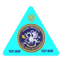 Louisiana Bicentennial Mardi Gras View Hints Triangle Stickers