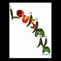 Louisiana Chili Peppers postcards