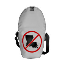 Louisiana Cross Out Symbol Messenger Bag