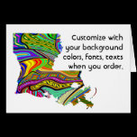 Louisiana Customize colorful card  how you like cards