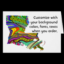 Louisiana Customize colorful card  how you like