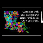 Louisiana Customize colorful card how you want it cards