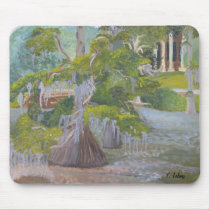 Louisiana Cypress Lake mousepads by lalagniappe Louisiana Cypress Lake mousepads