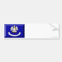 Louisiana Flag Gem Bumper Stickers