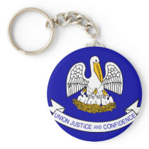 Louisiana Flag Keychain