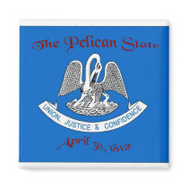 Louisiana Flag Magnet by deesbasenjis Louisiana Flag Magnet