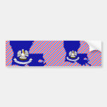 Louisiana Flag Map Bumper Sticker
