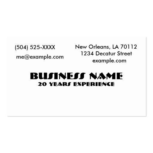 Louisiana Flag-Map Business Card (back side)