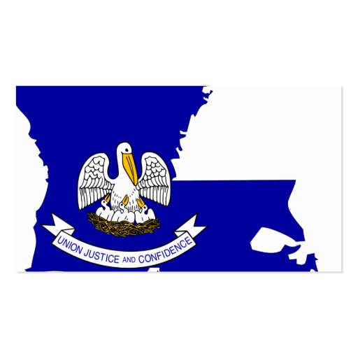 Louisiana Flag Map Business Card (back side)
