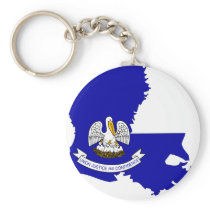 Louisiana Flag Map Key Chains