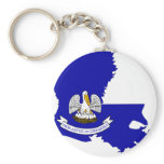Louisiana Flag Map Key Chains