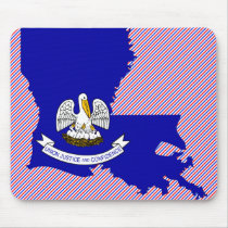 Louisiana Flag Map Mousepad