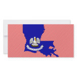 Louisiana Flag Map Personalized Photo Card