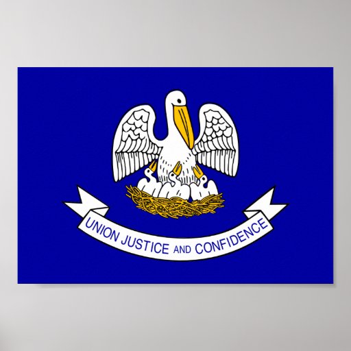Louisiana Flag Print | Zazzle