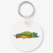 Louisiana Gator keychains by GeographyTees Louisiana Gator keychains